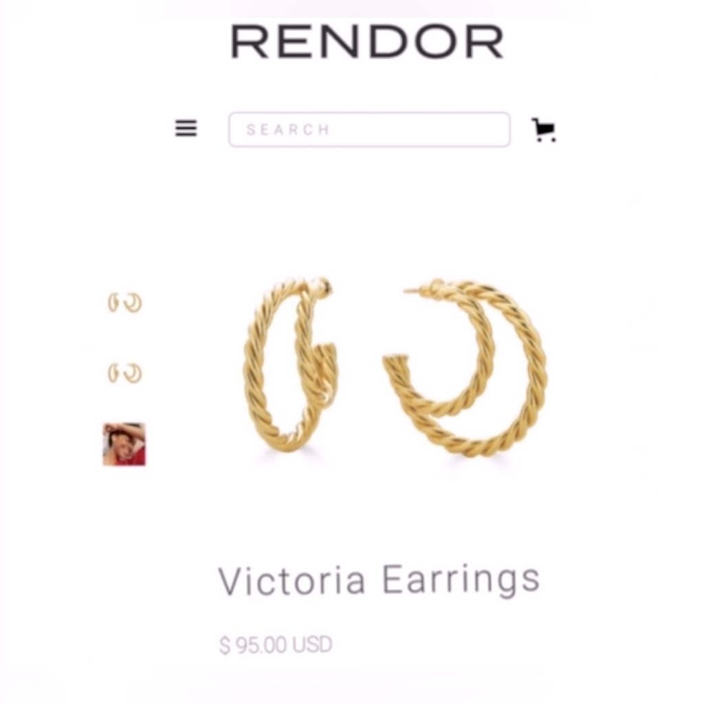 New Rendor Earrings By Rachel Zoe 39$